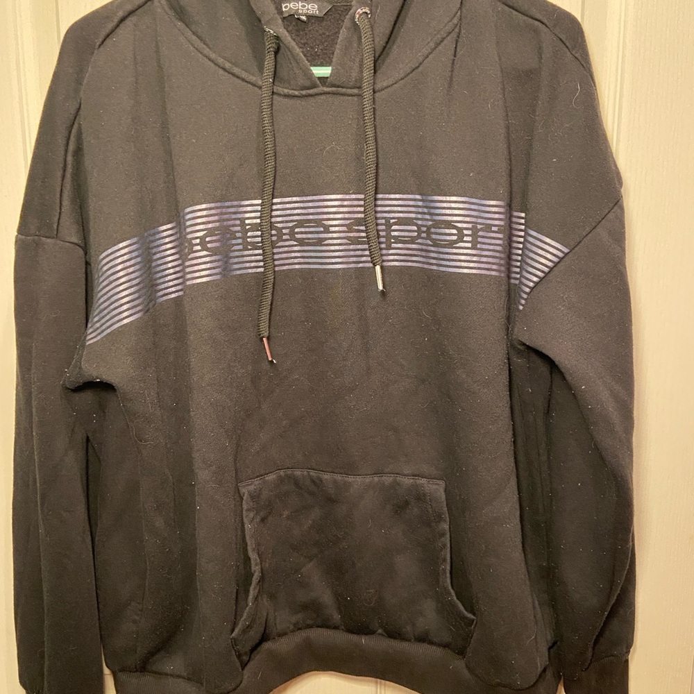 bebe Black and Blue Sport Hoodie